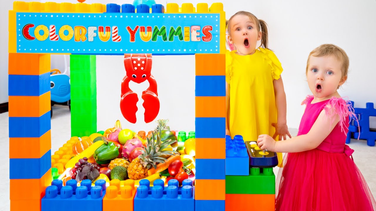 Five Kids Learning Yummy Fruits and Vegetables + more Children's Songs