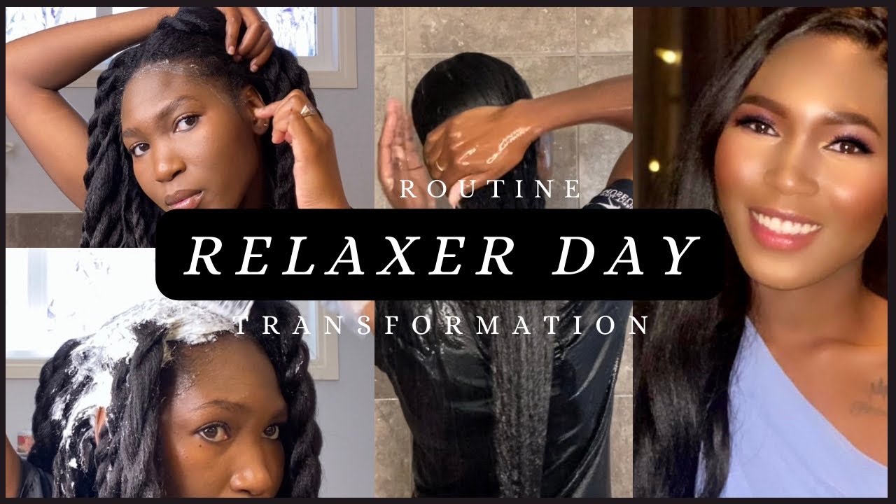 HOW I RELAX MY HAIR BEFORE WEDDING RELAXER DAY ROUTINE relaxer 