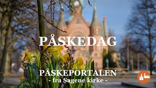PÅSKEDAG: Påskeportalen fra Sagene kirke