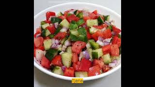 Israelsk salat | Sådan laver du israelsk salatopskrift | Enkel mellemøstlig salat | Sommer salater screenshot 1