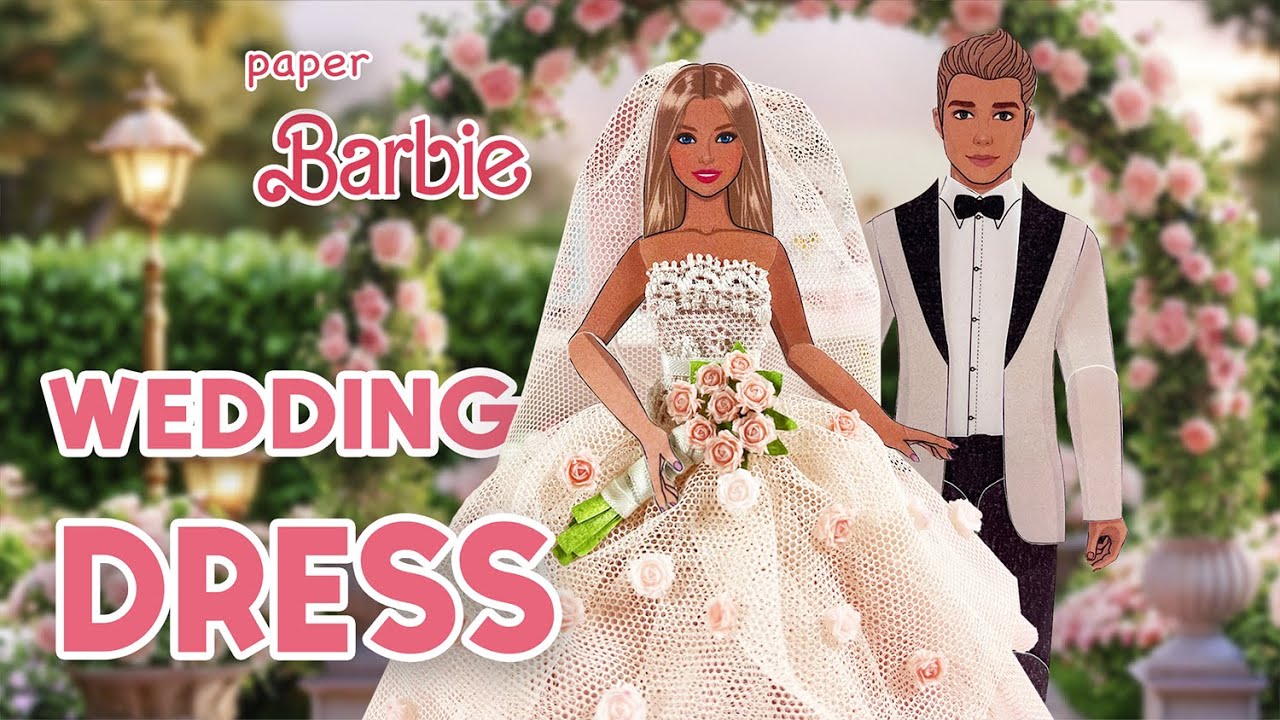 Paper Barbie Wedding Dress DIY | Moving paper dolls | Doll Crafts #crafts #howtomake #paperdolls