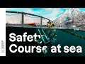 Safety course at sea
