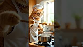 cat cooking meal 👩‍🍳#shorts #aivideo #aishorts #youtubeshorts