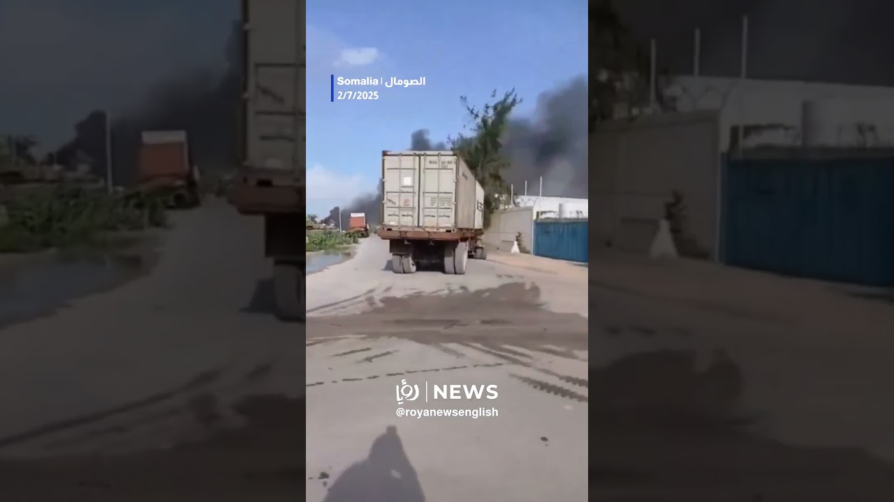 Military helicopter crashes and catches fire at Mogadishu airport