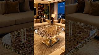 INSANE Epoxy Resin Beach Table 😱 From Sand to Luxury Masterpiece! #bluedecor #shorts