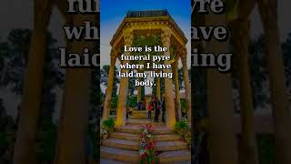 Love is the funeral pyre where I have laid my living body | Hafiz of Shiraz (R.A) | Light Of Sabr