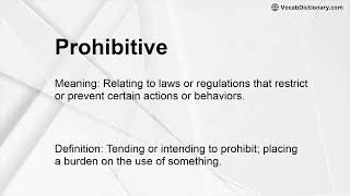 Prohibitive Meaning