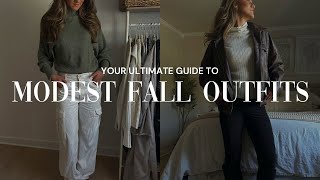 MODEST FALL FASHION: 2023 fashion trends   shopping for modest outfits *pinterest inspired* 🍂