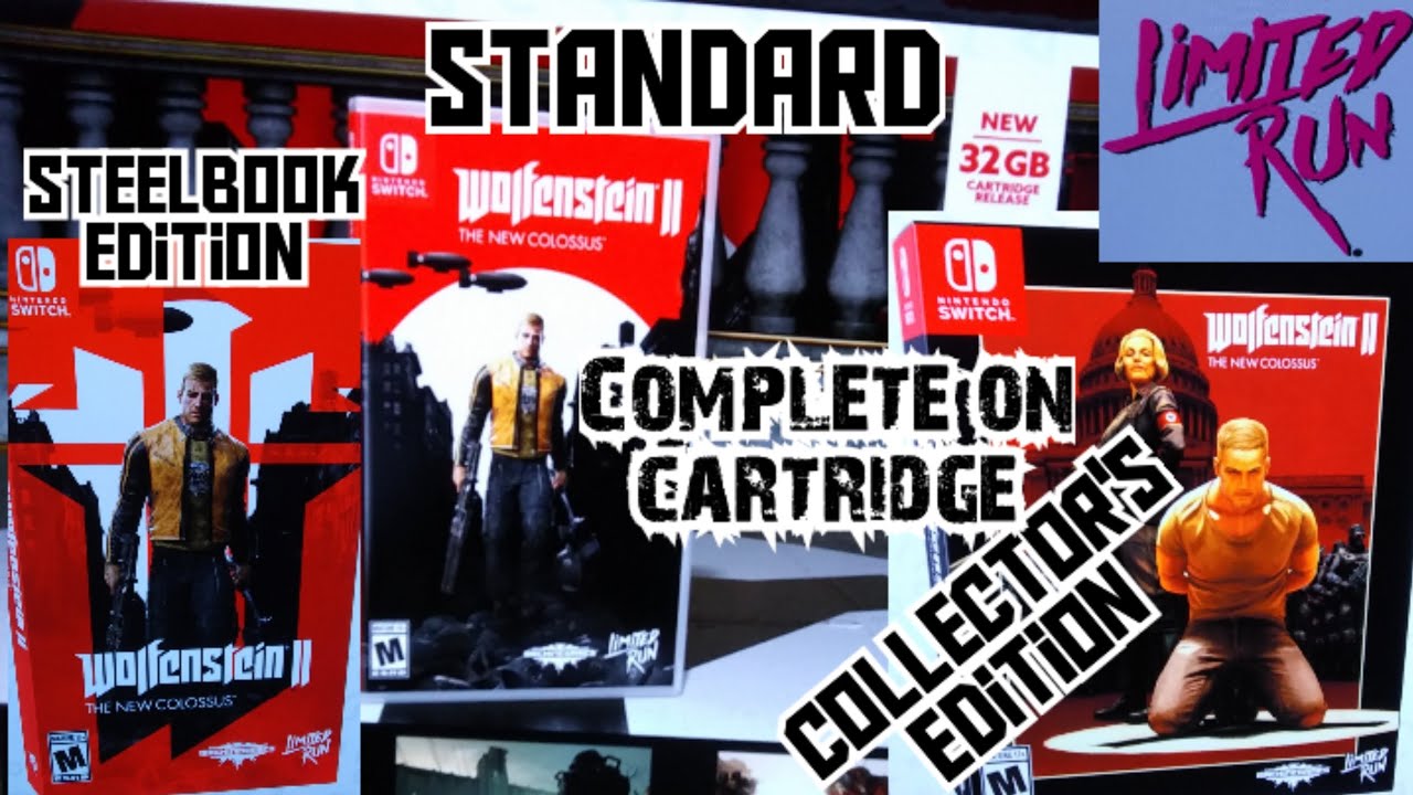 Wolfenstien 2: The New Colossus limited run games switch physical. Order now! It's complete on cart!