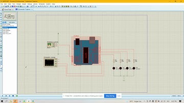 PROTEUS  Rangkaian Sensor Jarak Dengan indikator Lampu LED