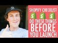 Shopify Checklist Before Launching Store - Tutorial For Beginners