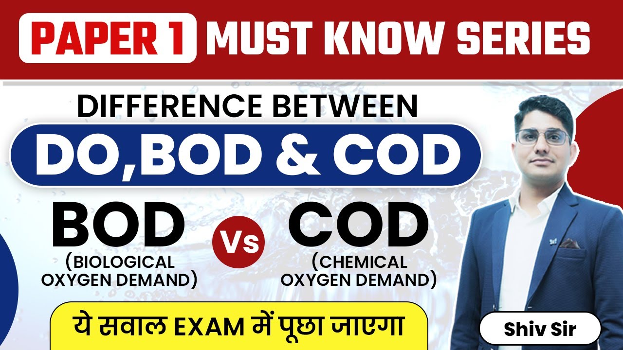Difference between BOD & COD BOD Vs COD UGC NET Paper 1 Must Know