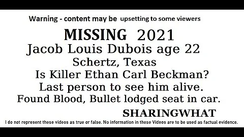 Missing Jacob Louis Dubois age 22 2021 Schertz Tex...