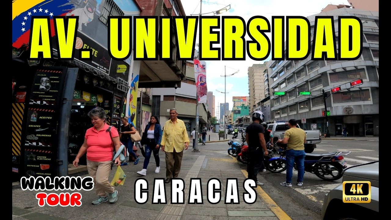 🇻🇪 УДИВИТЕЛЬНО! 🤯 что вам не говорят об Universidad Avenue в Каракасе, Венесуэла 4K