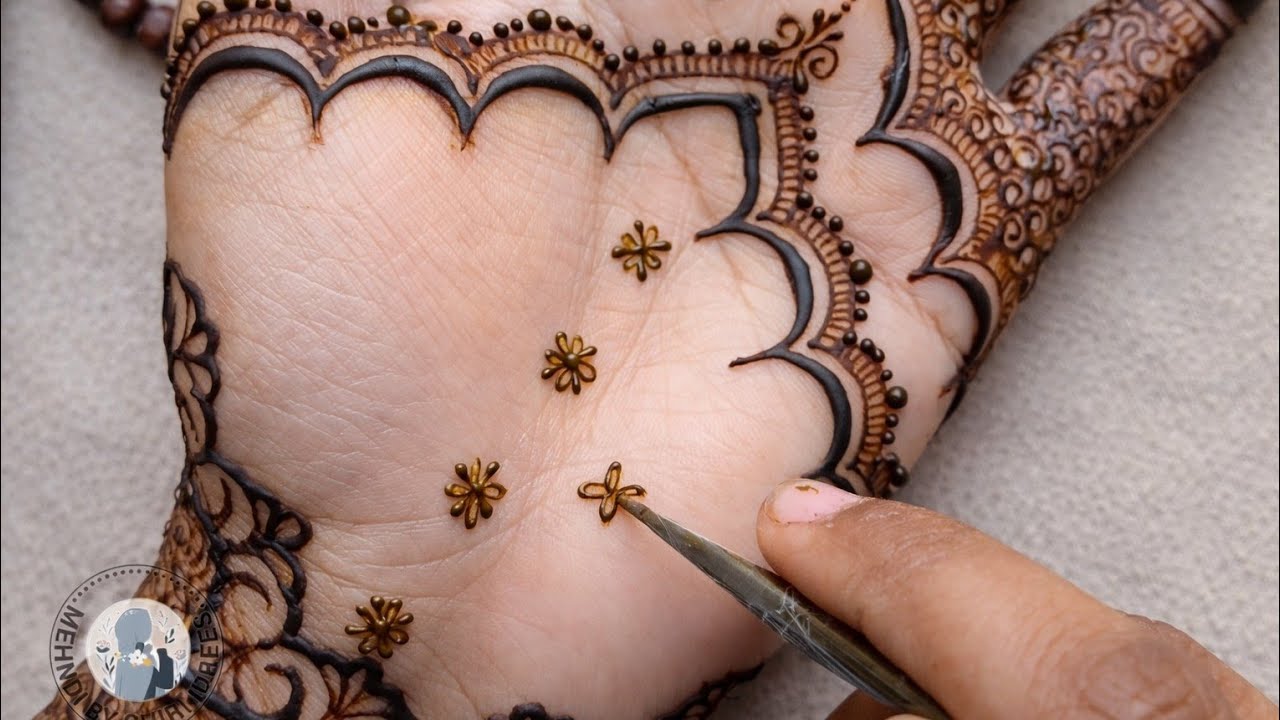Easy Dome style mehndi full tutorial || front hand mehndi || mehndibyshiri || #mehndi #engagement 
