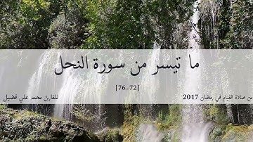 تلاوة طيبة لما تيسر من سورة النحل [72-76] للقارئ محمد علي فضيل