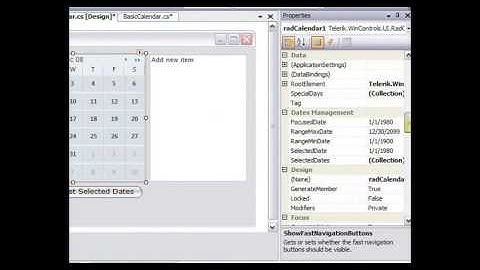 Using RadCalendar for WinForms