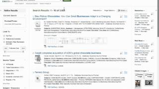 EBSCOhost Tutorial