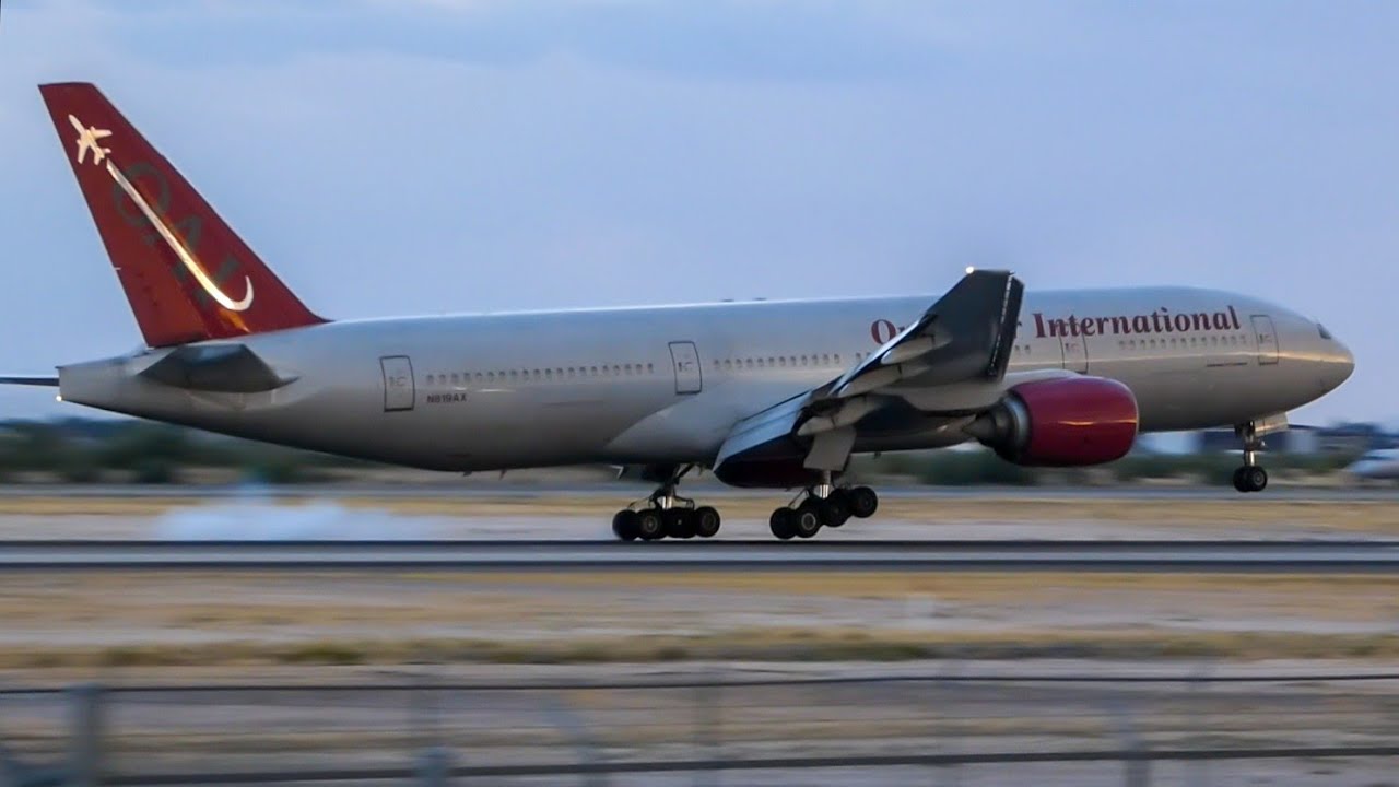 *Very RARE* Omni Air International 777-200ER landing at El Paso Intl Airport | July 10, 2023