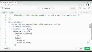 Remove Linked List Elements||LeetCode 203