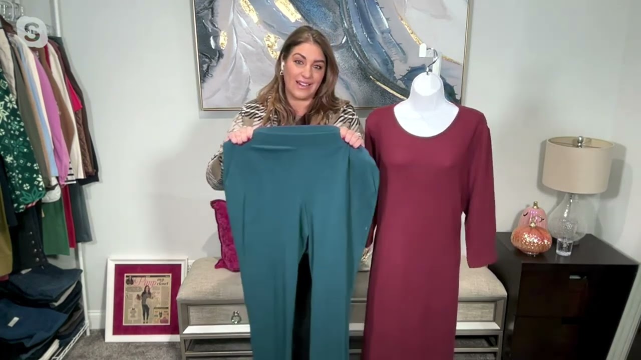 Denim & Co. Active Duo Stretch Slim-Straight Pants on QVC