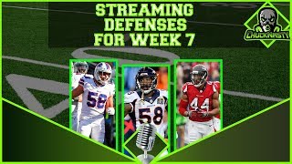 Streaming Defenses Week 7 - Fantasy 2019