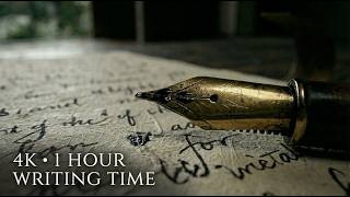 1 Hour Writer's Focus ✒️ | Soft Music & Drop Ink Sound for Studying [4K] screenshot 4