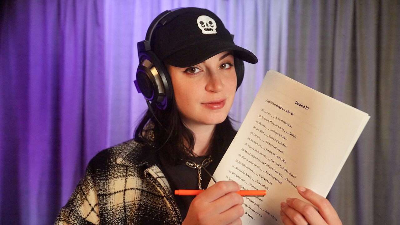 ASMR | Do My German Homework with Me (English Speaker) | Deutsch Hausaufgaben