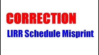 CORRECTION! LIRR Schedule MISPRINT the 6:34am Westbury To Penn IS NOT being cut