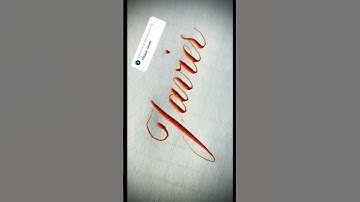 Copperplate calligraphy, tutorial: how I write your name #javier