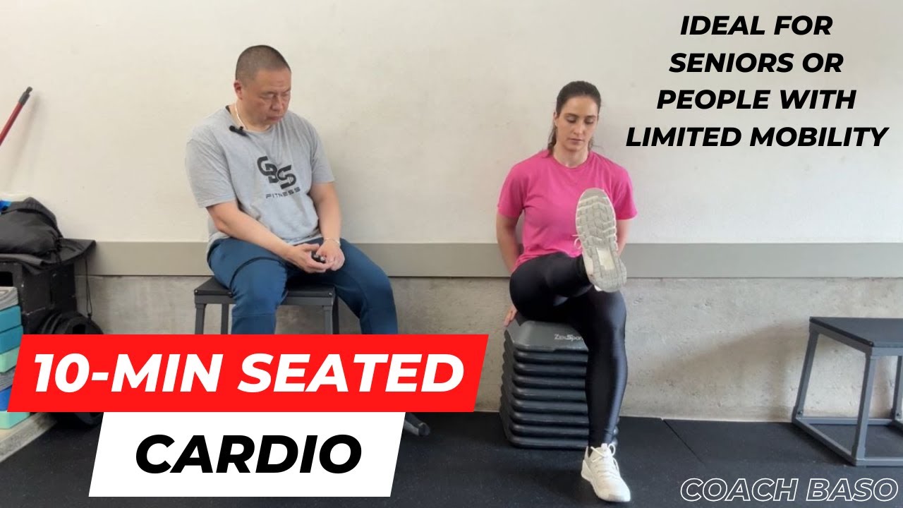 10-Min Seated Cardio Workout | For Seniors, Bad Knees, or Limited Mobility