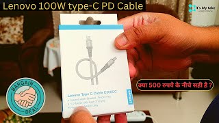 Is this 5A 100W PD type C cable any good @ just ₹500 | Lenovo C300cc Vs Duracell 5A 5 Gbps C cable