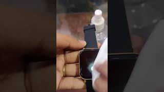 How to apply tempered glass on a smartwatch #shorts #temperedglass #watch