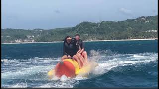 @# Boracay Island 🏝 we ride banana boat 🚢 have fun 👍 😁 😂 love it 
