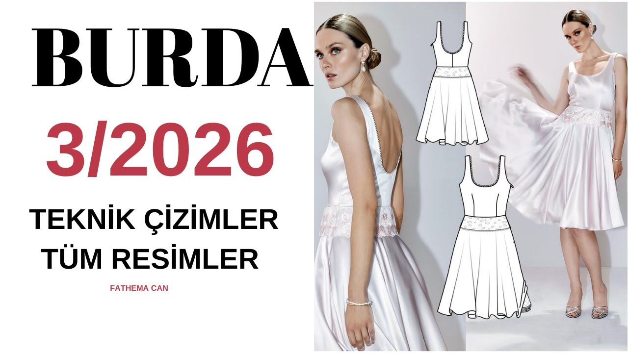 Burda Dergisi 3/2026 Teknik Çizimler **