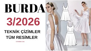 Burda Dergisi 32026 Teknik Çizimler