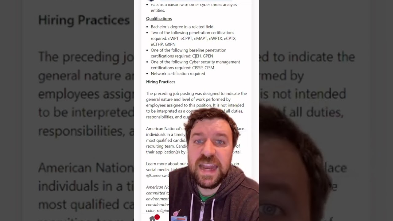 Reviewing entry level #infosec jobs on LinkedIn part 9 #cybersecurity #entrylevel #infosecjobreviews