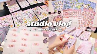 a week of packing shop orders ꣑ৎ✿ | studio vlog 29