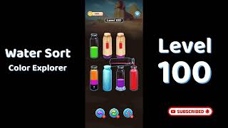 🎮 Water Sort Color Explorer Level 100 Walkthrough | SolutionGuruji 🌍