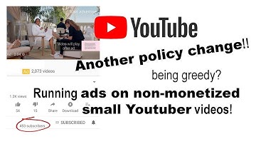 YouTube will start Putting Ads on NON-MONETIZED VIDEOS WITH NO PAY