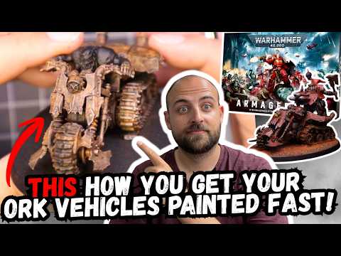 Easy trick to get those Armageddon Ork vehicles painted fast!