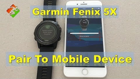 Garmin Watch | Pair To Mobile Device