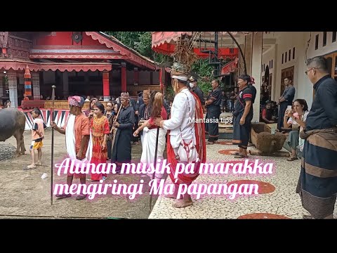 Ma' papangan di Iringi musik Pa'marakka Penerimaan Tamu Almh.Senda Tangalayuk Ne'Sandy di Toraja