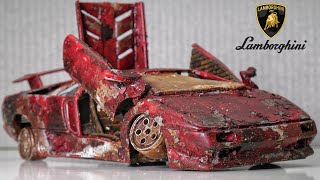 Restoration abandoned Lamborghini Diablo