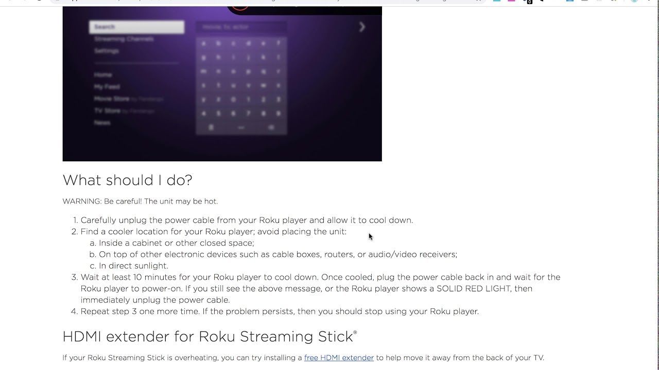 ROKU OVERHEATING what to do? YouTube