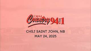 CHSJ-FM Saint John, NB (Country 94) | Sweeper | May 24, 2025 CHSJ-FM Saint John, NB (Country 94) | Sweeper | May 24, 2025