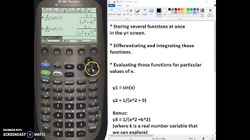 Using a TI-89 to store, differentiate & integrate functions