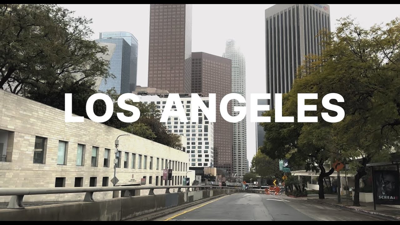 Driving on a Cloudy Day/Light Rain4K-Los Angeles/비오고 흐린날 미국 엘에이