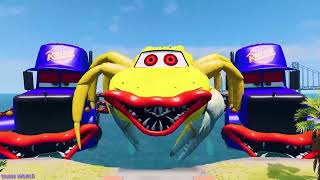 Escape From Lightning McQueen Eater Spider | Lightning McQueen VS Lightning McQueen | BeamNG.Drive screenshot 1