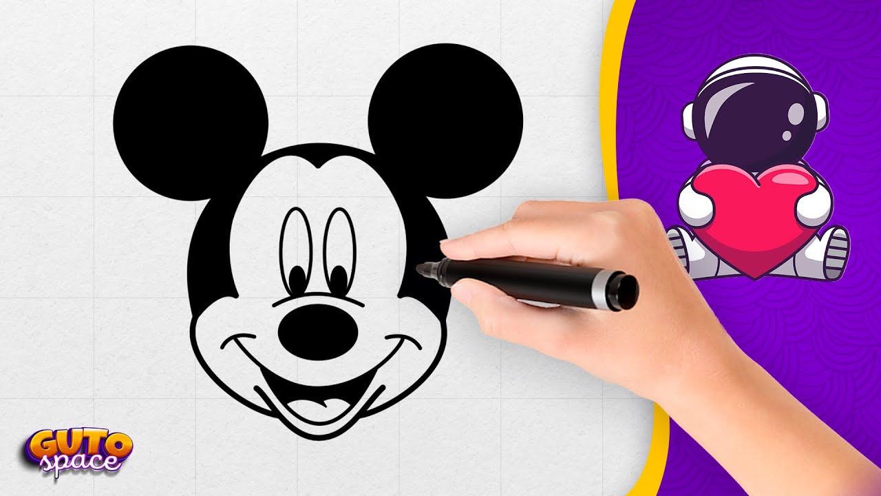 Como Desenhar o MICKEY MOUSE 🥰 | Tutorial de desenho fácil, aprenda a ...